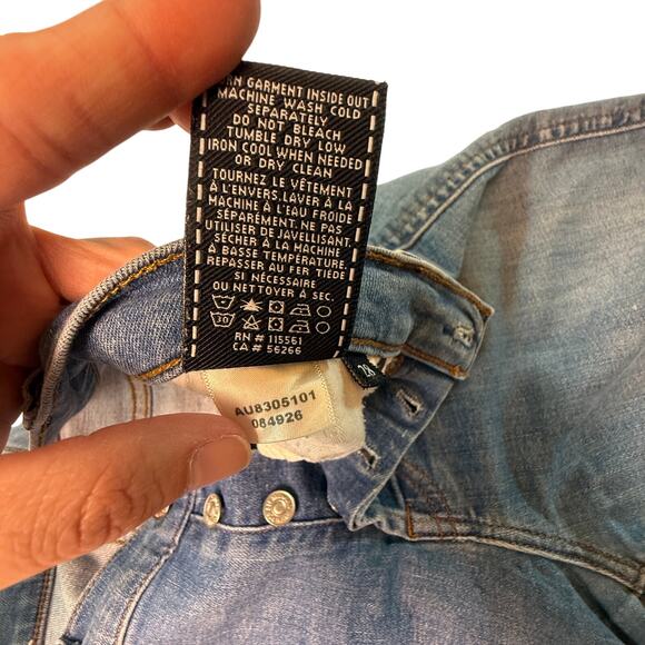 7 FOR ALL MANKIND Jeans Womens Edie High Waist Straight Leg Light Blue Sz 28 - Picture 8 of 9